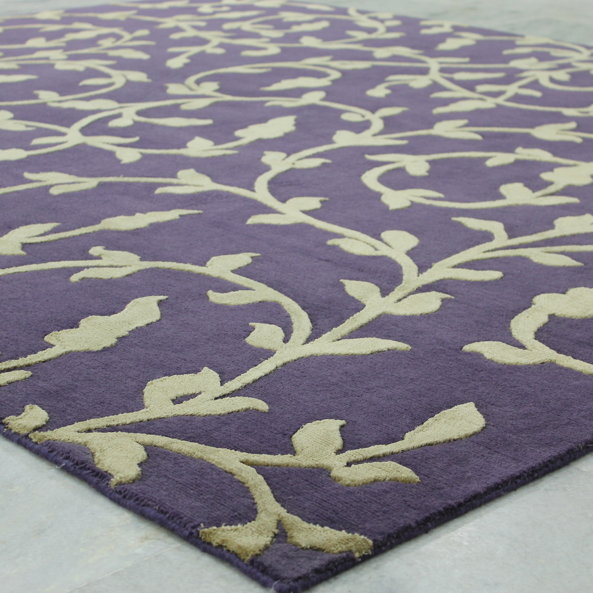 Floral purple rug